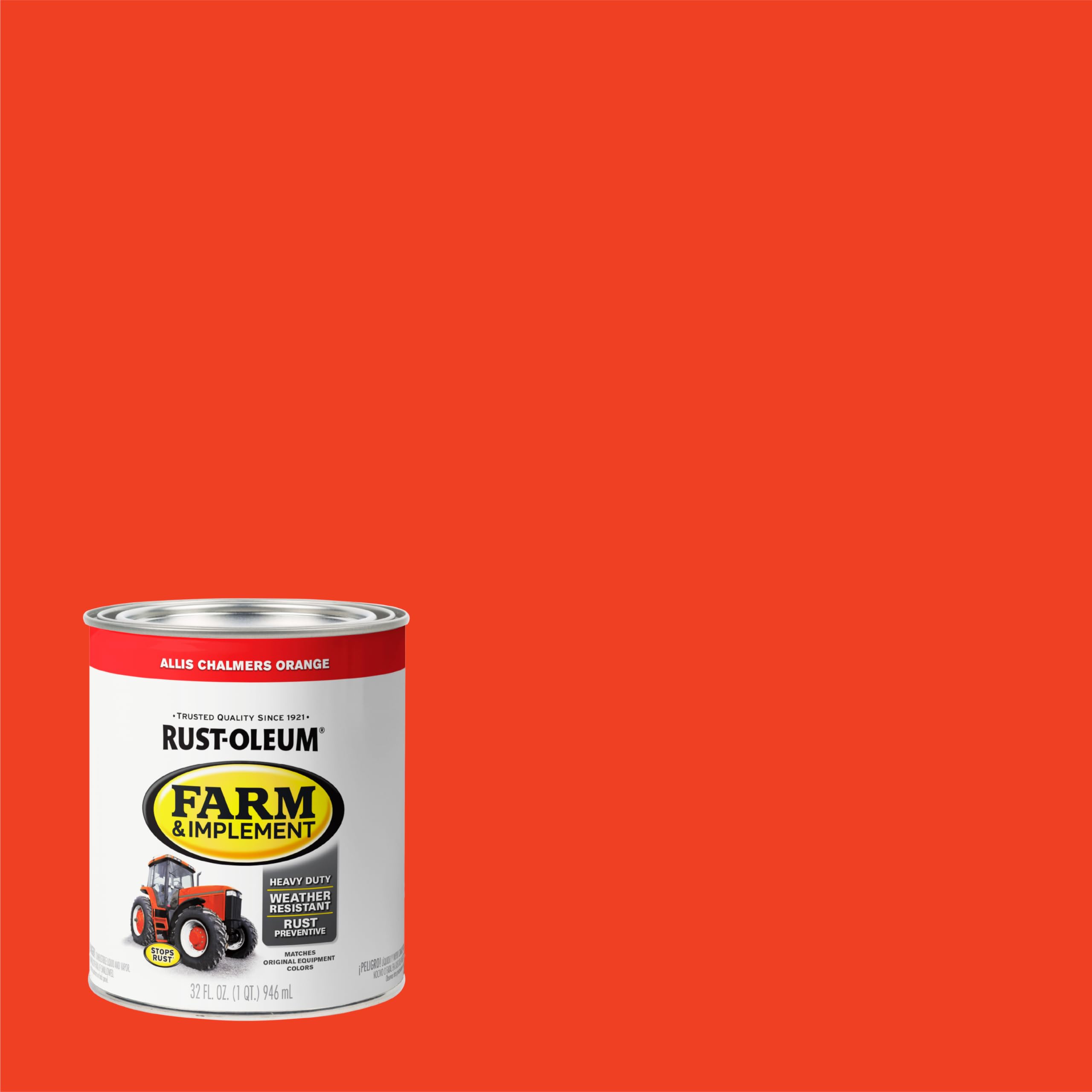 Rust-Oleum 280156 Farm & Implement Enamel Paint, Quart, Allis